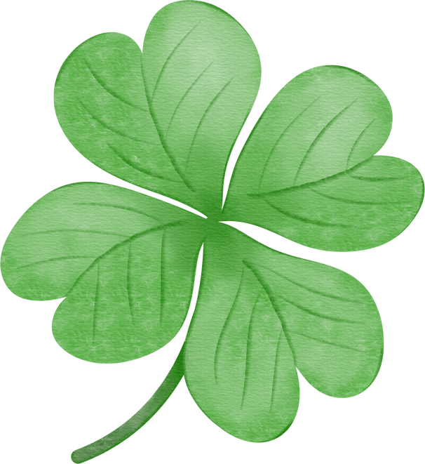Watercolor green shamrock