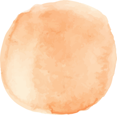 Round Orange Watercolor